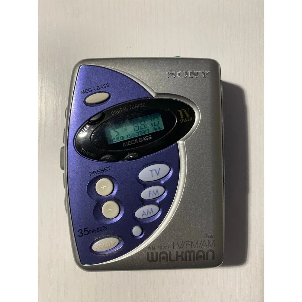 Sony Walkman WM-FX277 AM/FM Works - Play Button Needs Belt - Digital Tuning
